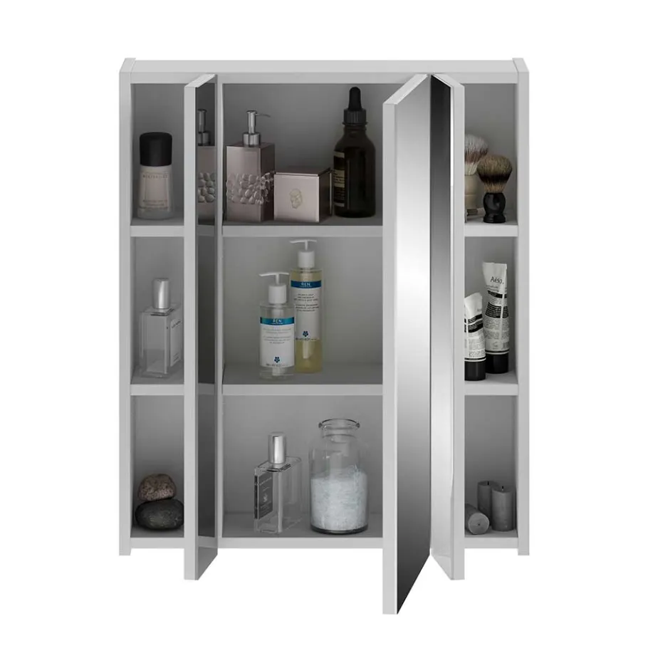 Best Wohnen 60x70x18 cm Bad Spiegelschrank 3-türig - Whale
