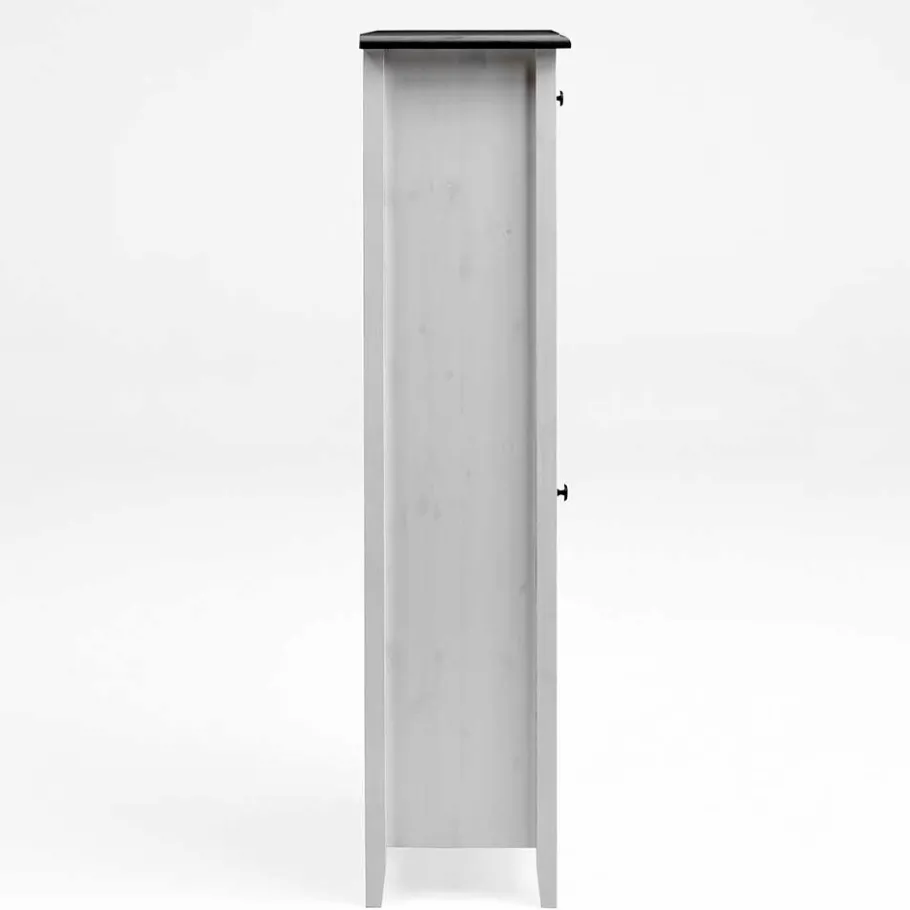 Clearance Wohnen 55x149x35 cm Badezimmer Vitrine in Weiß & Grau - Mirandesca