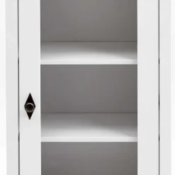 Clearance Wohnen 55x149x35 cm Badezimmer Vitrine in Weiß & Grau - Mirandesca