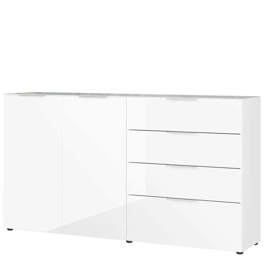 Sale Wohnen 184x101x42 cm Design Sideboard mit Glas Beschichtung - Daven