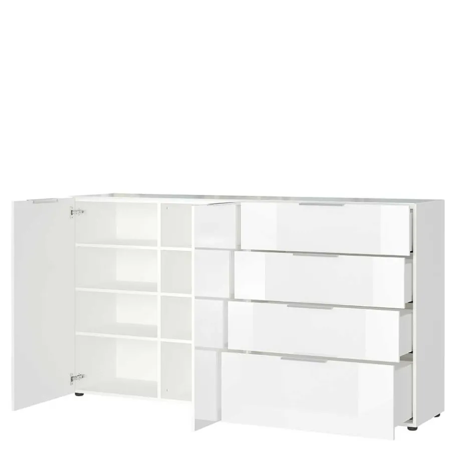 Sale Wohnen 184x101x42 cm Design Sideboard mit Glas Beschichtung - Daven
