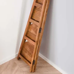 Outlet Wohnen 64x148x44 cm Eckregal aus Akazie Massivholz - Skylive