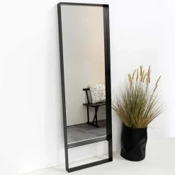 Wohnen 60x190x8 cm Ganzkörperspiegel in Schwarz - Socoro
