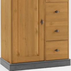 New Wohnen 88x117x45 cm Hochkommode mit vier Schubladen - Eshelas