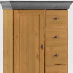 New Wohnen 88x117x45 cm Hochkommode mit vier Schubladen - Eshelas