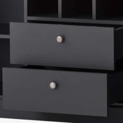 Outlet Wohnen 104x169x45 cm Hohe Kommode mit Flaschenfächern - Lionel