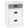Online Wohnen 41x60x31 cm Landhaus Nachtkommode aus Paulownia massiv - Geroga