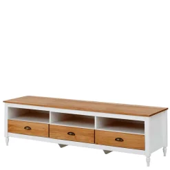 Outlet Wohnen 160x45x45 cm Landhaus TV Board mit Metallgriffen - Xasimir