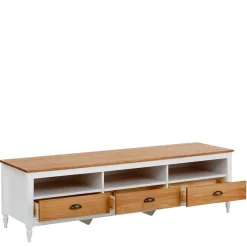 Outlet Wohnen 160x45x45 cm Landhaus TV Board mit Metallgriffen - Xasimir