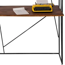 Discount Wohnen 120x202x60 cm Regal mit Schreibtisch im Loft Style - Offia