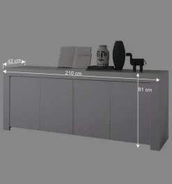 Sale Wohnen 210x81x42 cm Sideboard mit Wangengestell - Mikes