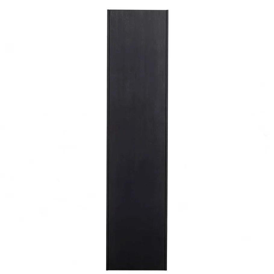 Outlet Wohnen 44x188x35 cm 1-türiger Schrank in Schwarz lackiert - Riley