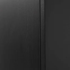 Outlet Wohnen 44x188x35 cm 1-türiger Schrank in Schwarz lackiert - Riley