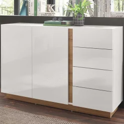 Clearance Wohnen 138x91x40 cm Wohnzimmer Kommode zweifarbig - Myrda