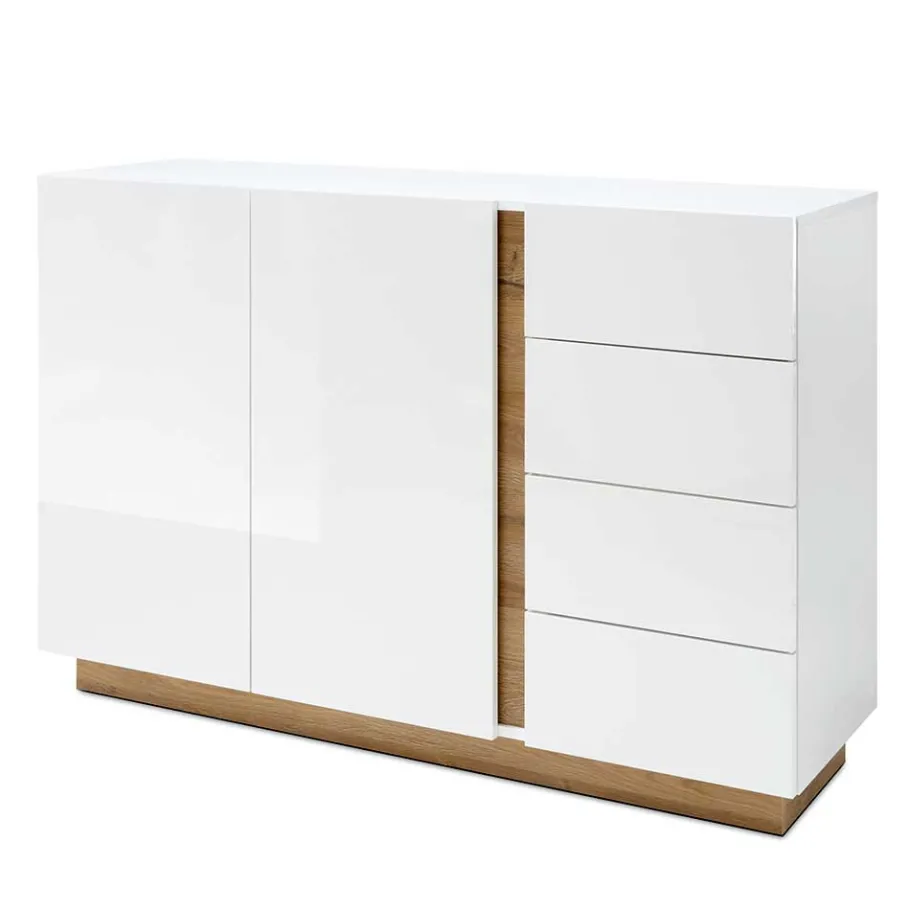 Clearance Wohnen 138x91x40 cm Wohnzimmer Kommode zweifarbig - Myrda