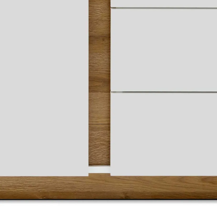 Clearance Wohnen 138x91x40 cm Wohnzimmer Kommode zweifarbig - Myrda