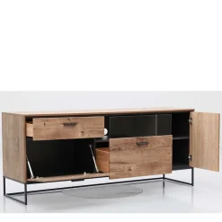 Online Wohnen 175x75x48 cm Wohnzimmer Sideboard in Holzoptik - Xindus