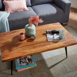 Clearance Wohnen 110x40x60 Couchtisch aus Sheesham Massivholz - Placer