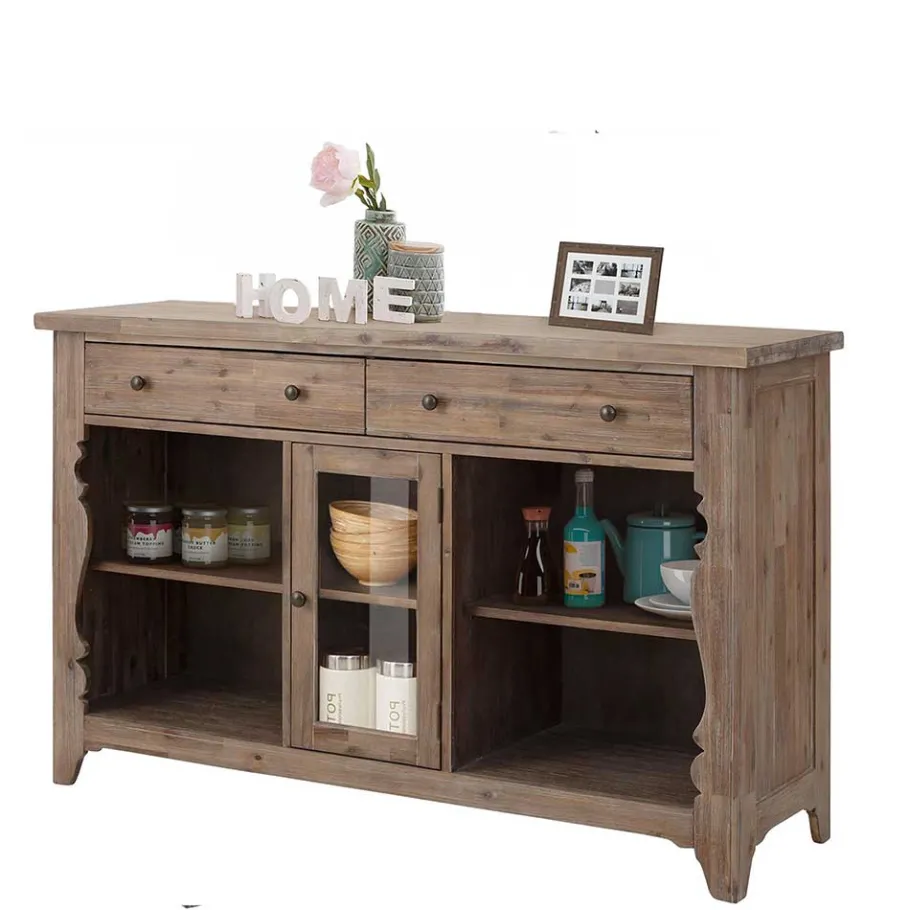 Discount Wohnen 156x99x48 Design Anrichte im Vintage Look - Veier