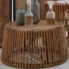 Best Wohnen 69x38x69 Design Couchtisch aus Recyclingholz & Rattan - Valtte