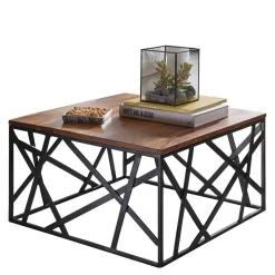 Sale Wohnen 60x35x60 Design Couchtisch mit Holzplatte - Caranis