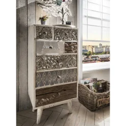 Sale Wohnen 55x105x40 Design Hochkommode mit sieben Schubladen - Moonshine