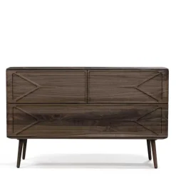 Discount Wohnen 120x78x40 Design Kommode aus Nussbaum - Rivossa