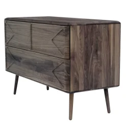 Discount Wohnen 120x78x40 Design Kommode aus Nussbaum - Rivossa