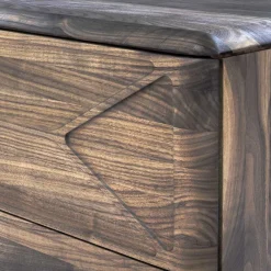 Discount Wohnen 120x78x40 Design Kommode aus Nussbaum - Rivossa