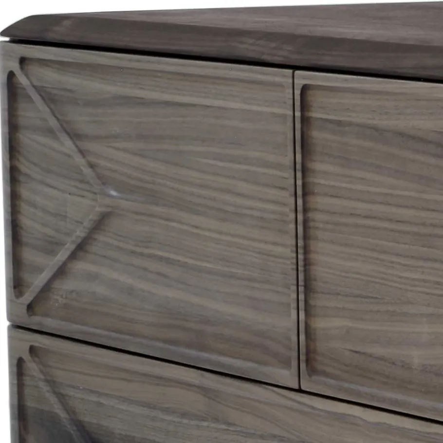 Discount Wohnen 120x78x40 Design Kommode aus Nussbaum - Rivossa