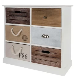 Best Wohnen 70x72x30 Design Kommode mit sechs Schubladen - Amare