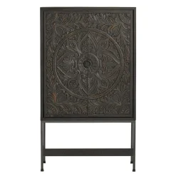 Wohnen 110x190x45 Design Schrank mit Schnitzereien - Jenn