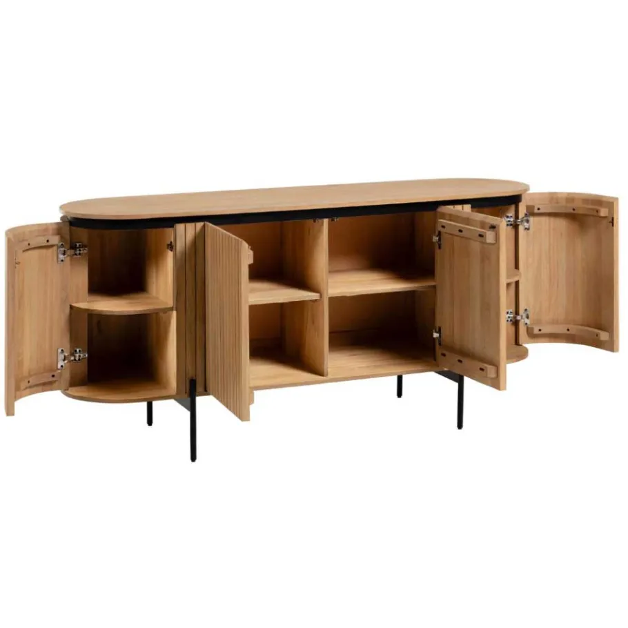 Hot Wohnen 170x81x50 Design Sideboard in ovaler Form - Ilvenda