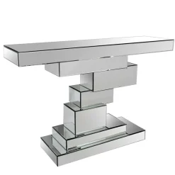 Outlet Wohnen 119x80x33 Designer Konsolentisch im Spiegel Look - Odalfro