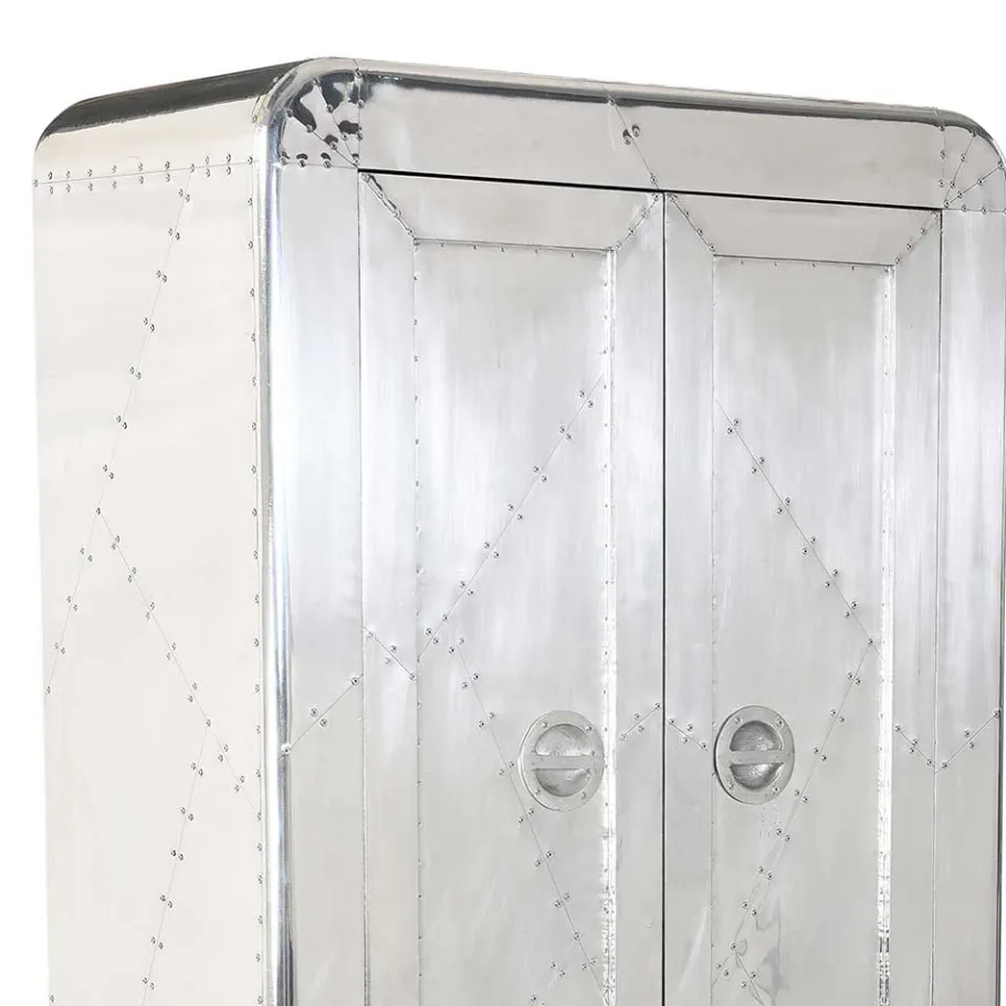 Hot Wohnen 80x180x45 Dielen Schrank mit Alu - Pilot