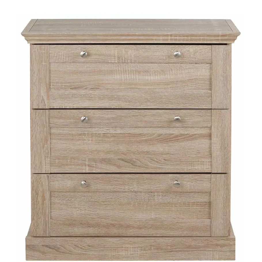 Discount Wohnen 75x80x35 Dielenkommode in Holznachbildung Eiche - Onjedda