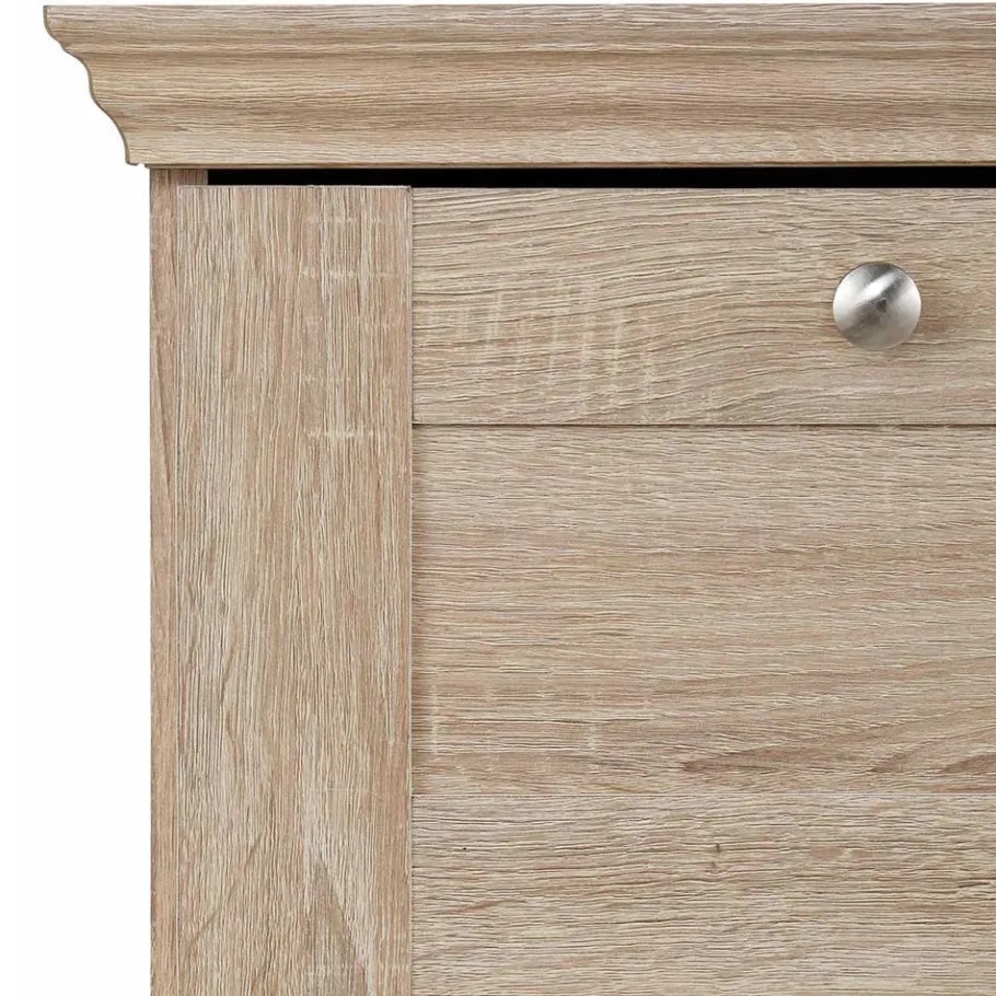 Discount Wohnen 75x80x35 Dielenkommode in Holznachbildung Eiche - Onjedda