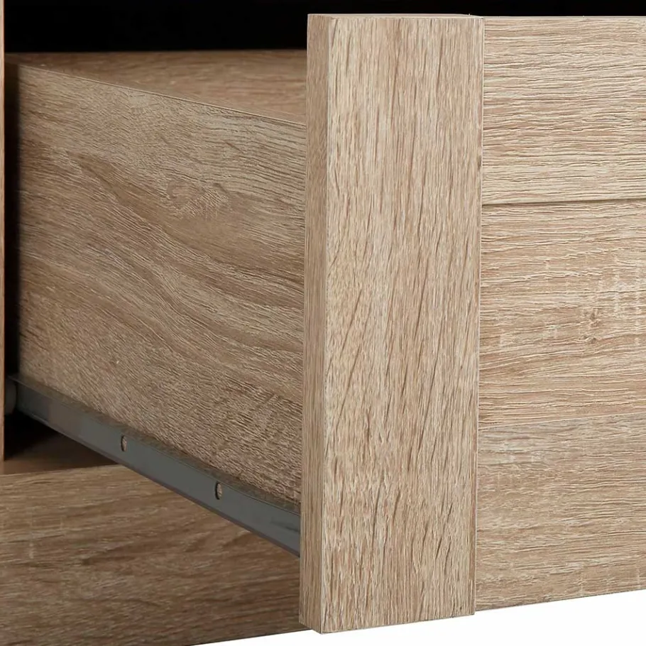 Discount Wohnen 75x80x35 Dielenkommode in Holznachbildung Eiche - Onjedda