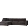 Discount Wohnen 283x92x197 Eckcouch in Grau Cord Stoff - Olciano