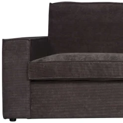 Discount Wohnen 283x92x197 Eckcouch in Grau Cord Stoff - Olciano