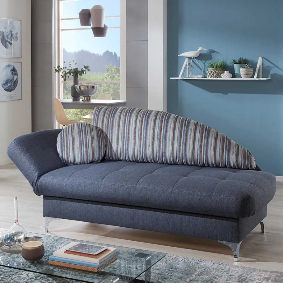 Clearance Wohnen 182x79x86 Federkern Schlafsofa in Blau - Curtici