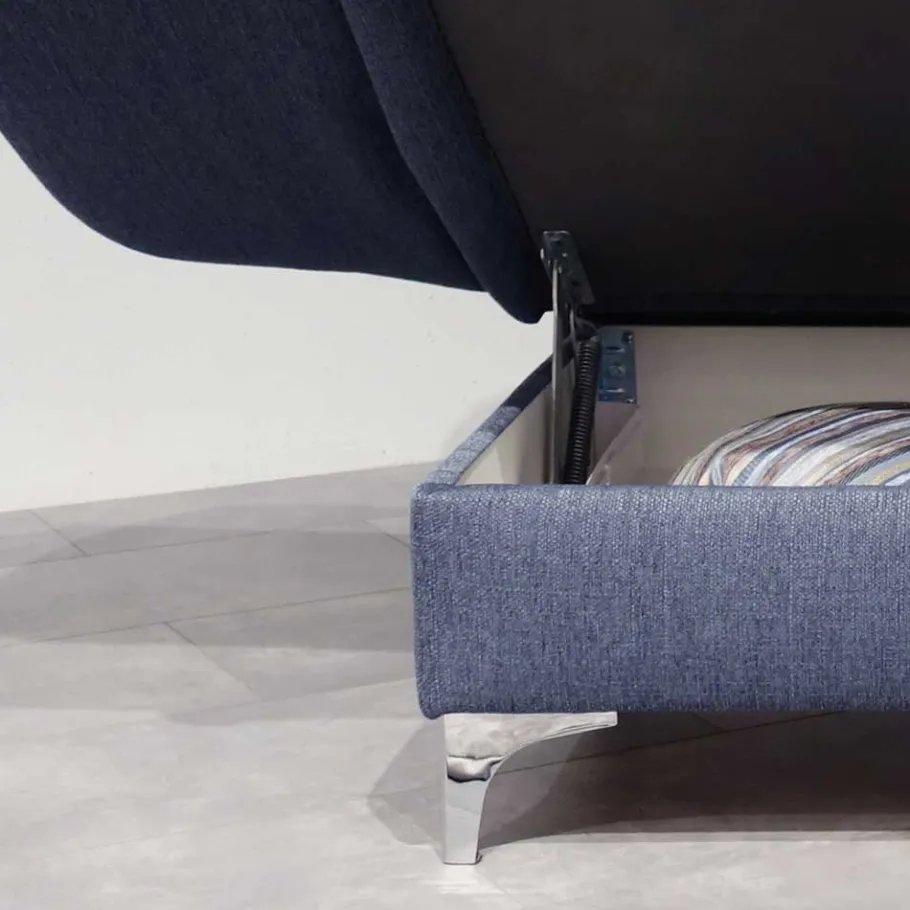 Clearance Wohnen 182x79x86 Federkern Schlafsofa in Blau - Curtici