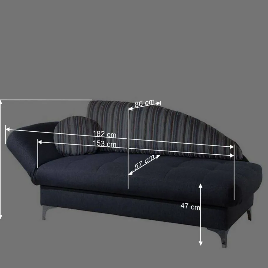 Clearance Wohnen 182x79x86 Federkern Schlafsofa in Blau - Curtici
