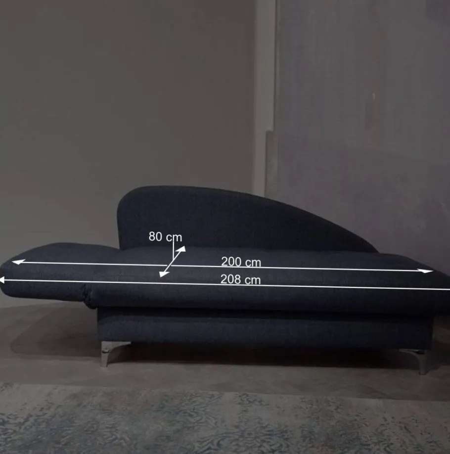 Clearance Wohnen 182x79x86 Federkern Schlafsofa in Blau - Curtici