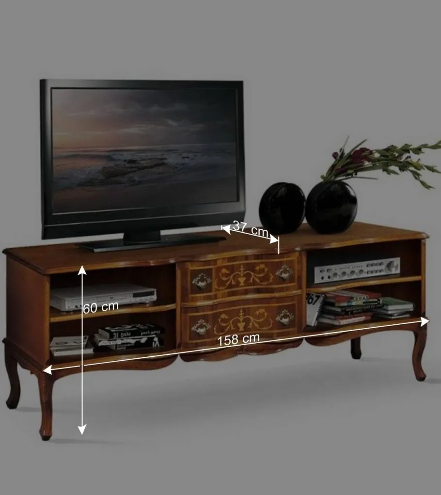 Best Wohnen 158x60x37 Fernsehunterschrank im Barockstil - Motiz