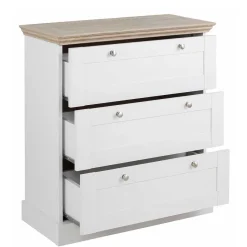 Online Wohnen 75x80x35 Flur Kommode mit drei Schubladen - Ridron