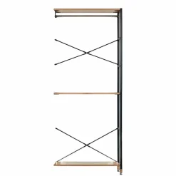Best Wohnen 253x210x30 Garderobe - offener Kleiderschrank - Borgetto