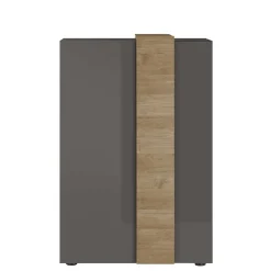New Wohnen 78x116x44 Highboard in Dunkelgrau Hochglanz - Eracosta