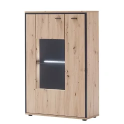 Sale Wohnen 93x142x38 Highboard mit Glaseinsatz - Nikdus