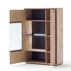 Sale Wohnen 93x142x38 Highboard mit Glaseinsatz - Nikdus
